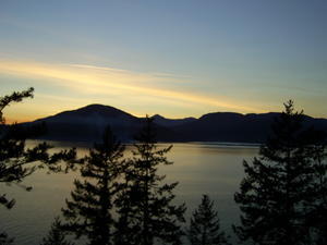 Sunset from the Sea to Sky Highway