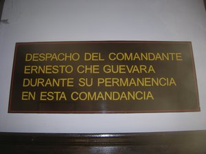 Plaque in Museo de la Comandancia del Che
