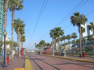Gaslamp streetcar tracks, San Diego