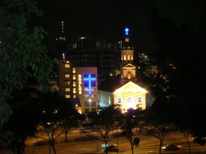 church from Fort Canning Park