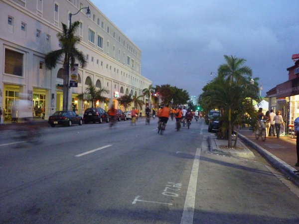 Calle Ocho, no cars only bicycles
