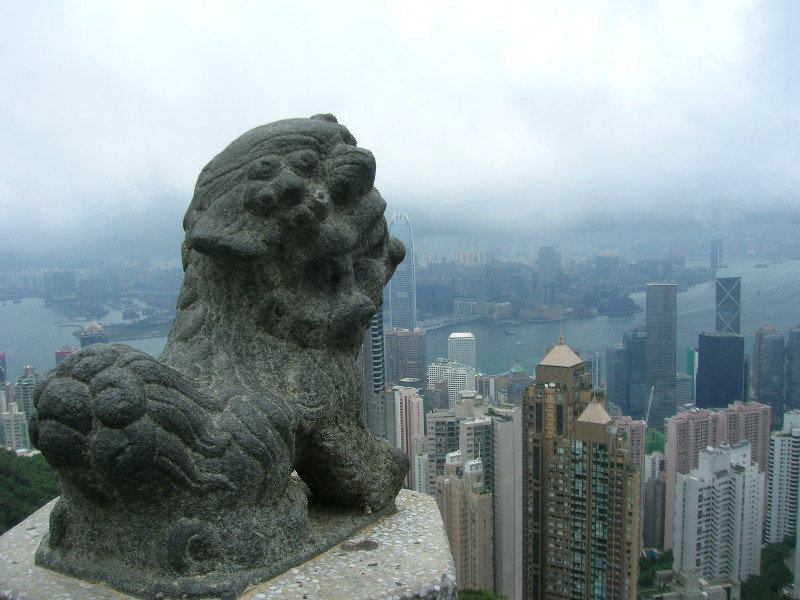 Lion overlooking HK, Victoria Peak