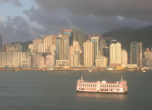 Star Ferry, HK Island, Sunset Glow
