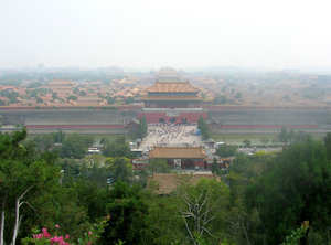 Forbidden City under smog