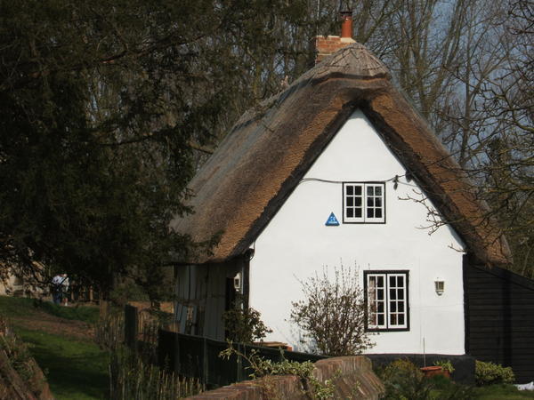 Straw roofed cottage house