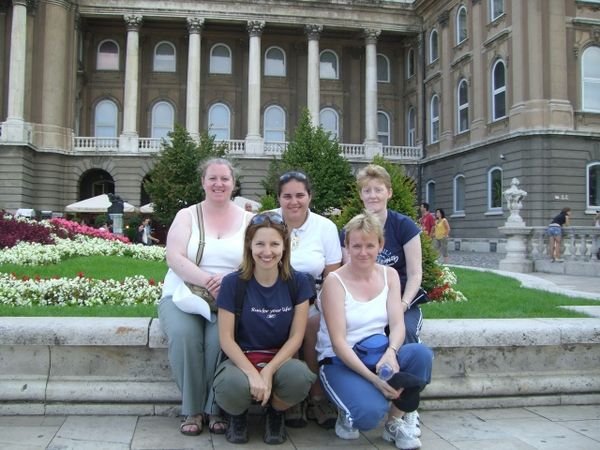 Us in front of palace on Buda side