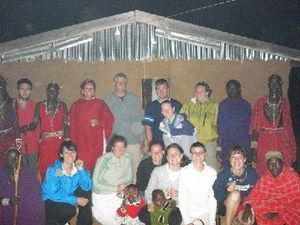Volunteers and Maasai