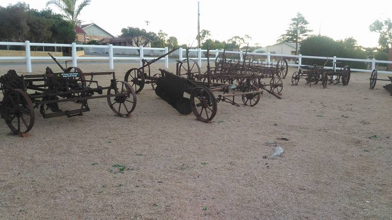 Old farming machinery on display at Ardrossan