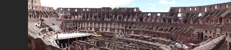 Panorama of the inside of the Colosseum