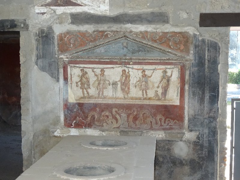 Original Fresco in one of the Homes in Pompeii