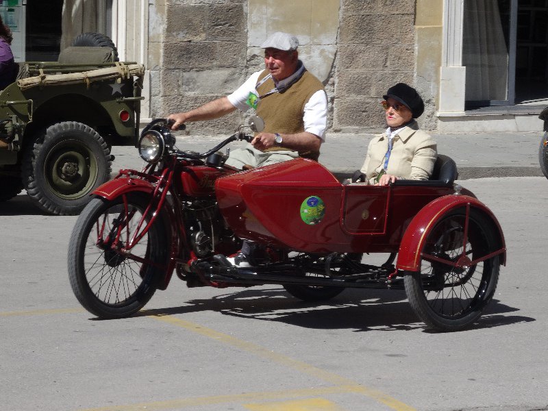 Antique Motorcycle in Lucca