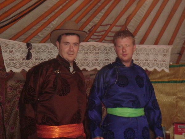 In traditional dress