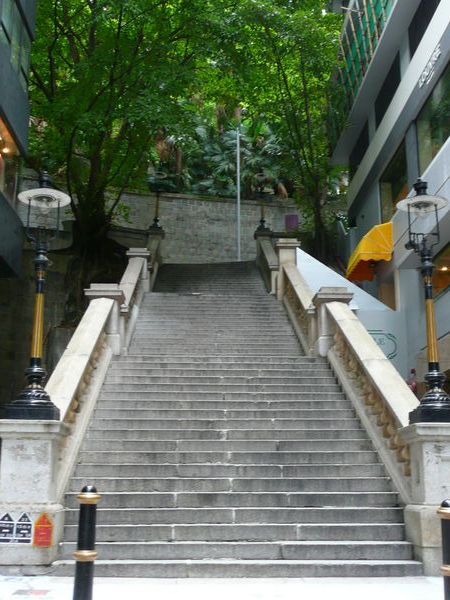 Old gas lamp steps
