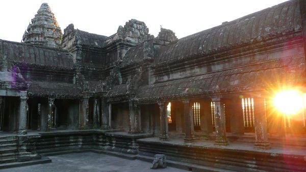 Sunrise on the central courtyard