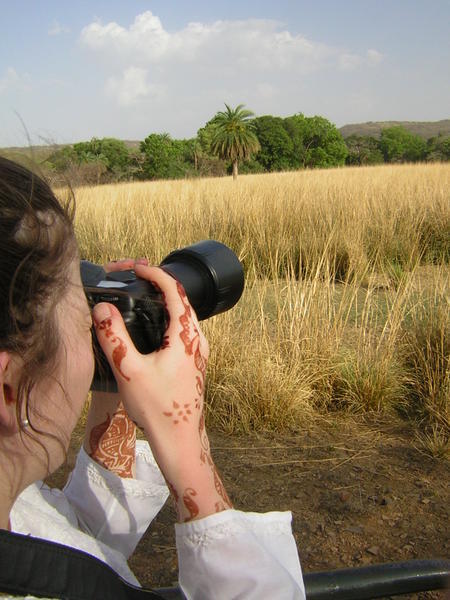 Heidi on Safari