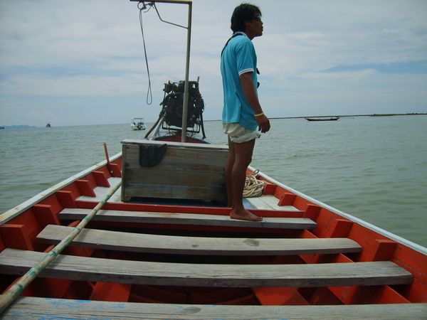 Our longtail boat to Bottle Beach