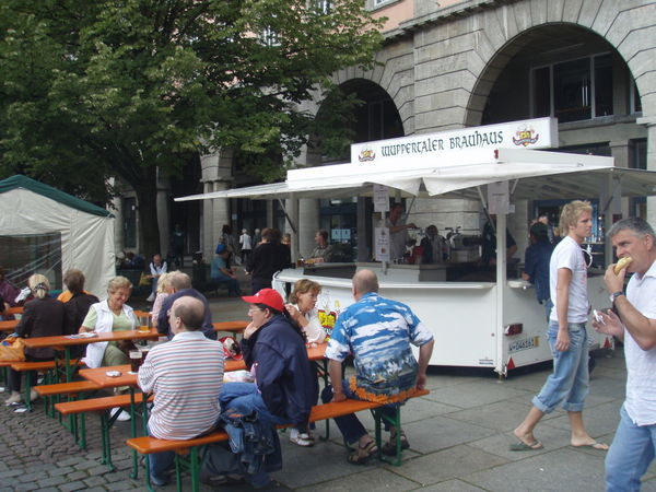 one of the hundreds of street beer cafes