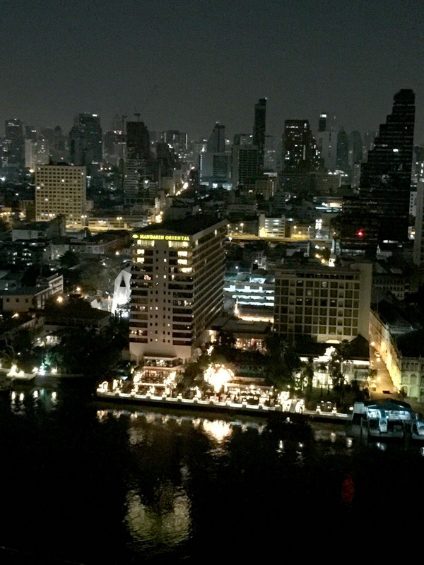Across the river from the Mandarin Orient Bangkok