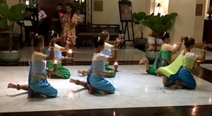 Dancers in the lobby