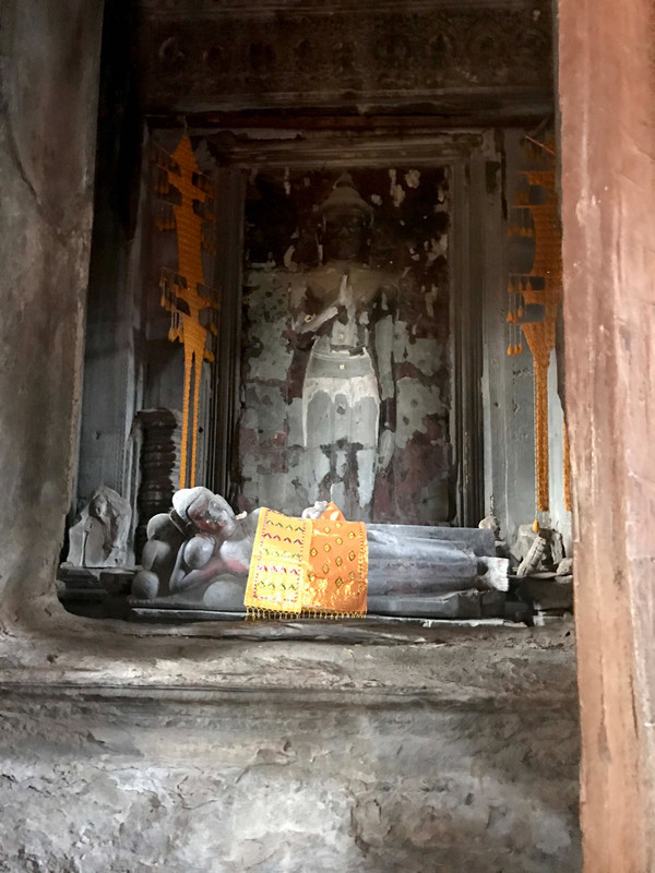 Inside the temple portion at the center