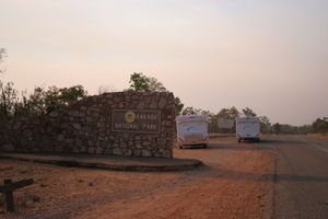 At the gate to the National Park