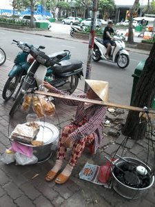 "Pâtissière" de gaufres dans la rue