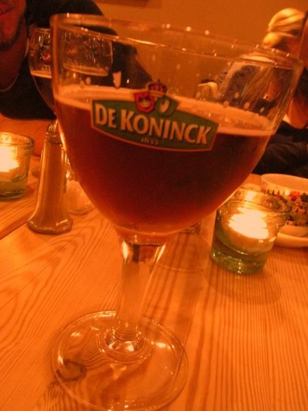 the Antwerp local beer