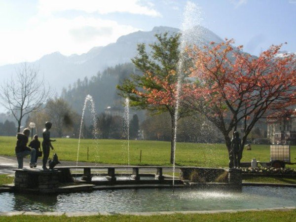 Big beautiful park of Interlaken