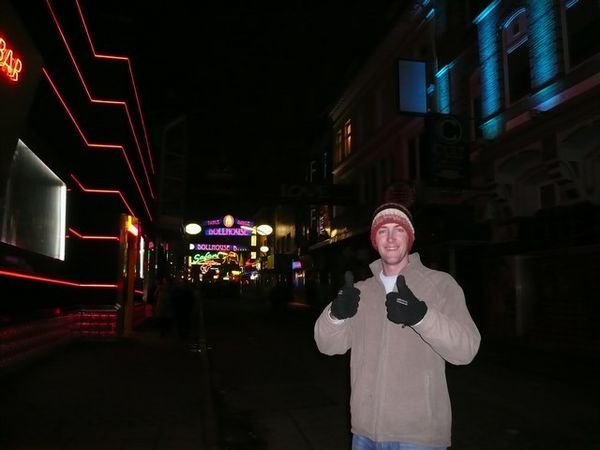 Mick looking pretty happy for himself at the Reeperbahn