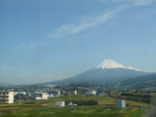 This was as close as I got to Mount Fuji, flying past on the bullet train