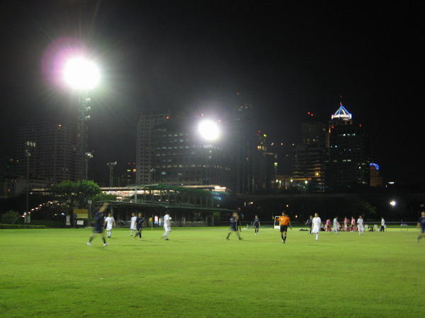 Football in the centre of Bangkok