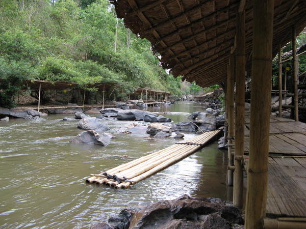 Bamboo river rafting