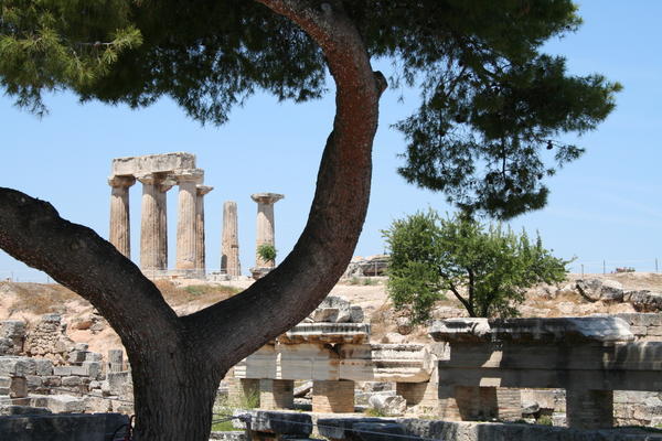 The temple of Apollo at Corinth