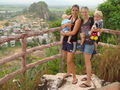 On top of Water mountain, with the earth mountain behind us