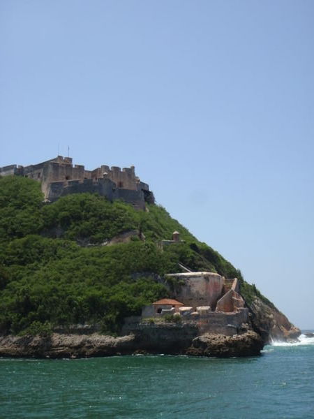 castle at entrance of santiago harbour