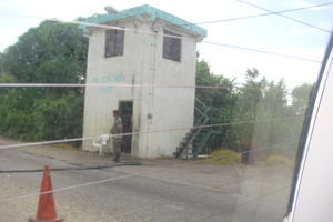 police stop in belize,bullet holes all through it