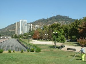 View of a park along the river