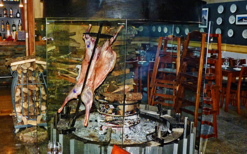 Lamb - roasting in a restaurant