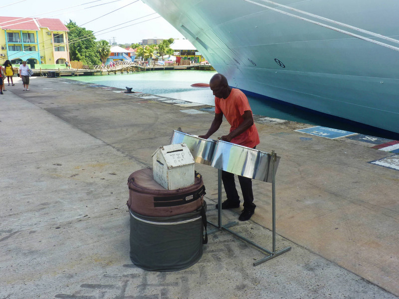 Steel Drum being played on our pier