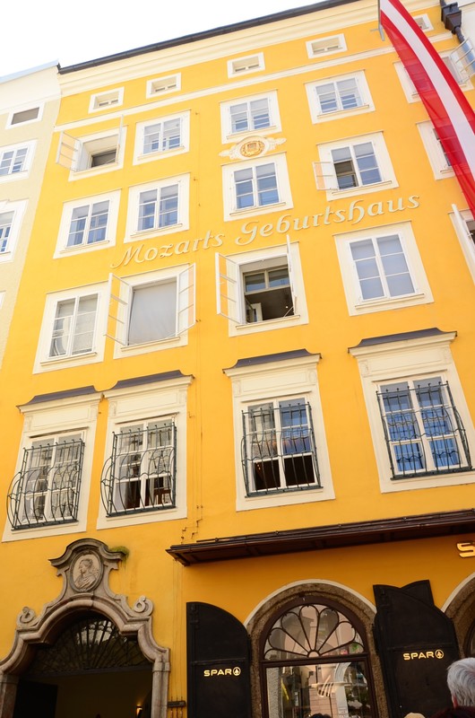 The house where Wolfgang Amadeus Mozart was born 27/10/1756 