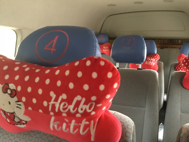 Hello Kitty head rests for extra comfort