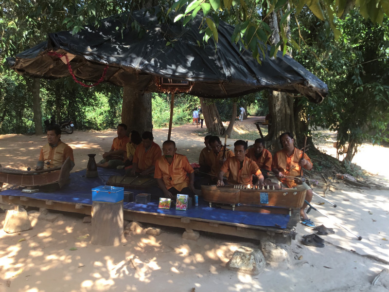 Land mine amputee victims formed a musical band outside Banteay Srei Temple