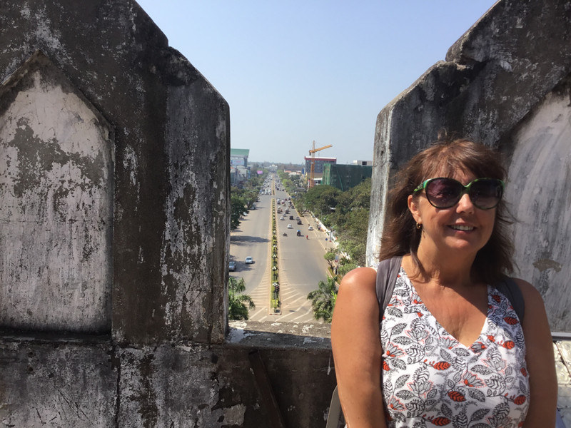 At the very top of Patuxai