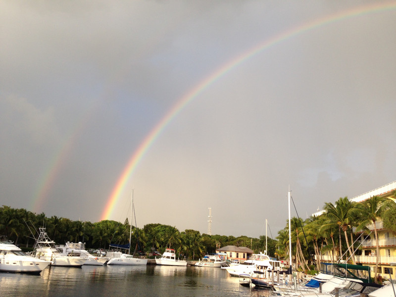 Double rainbow over Key Largo