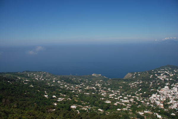 looking down at Capri