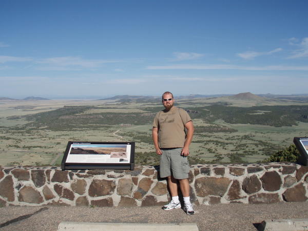 Me and the View From The Lower Rim of Mt. Capuin (Sangre de Cristo Mtns in the Background)