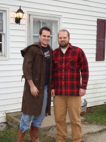 My brother and I at the farmhouse