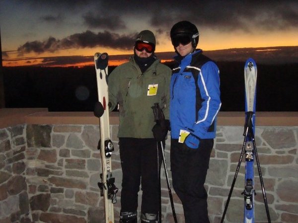 My brother and I on a ski trip