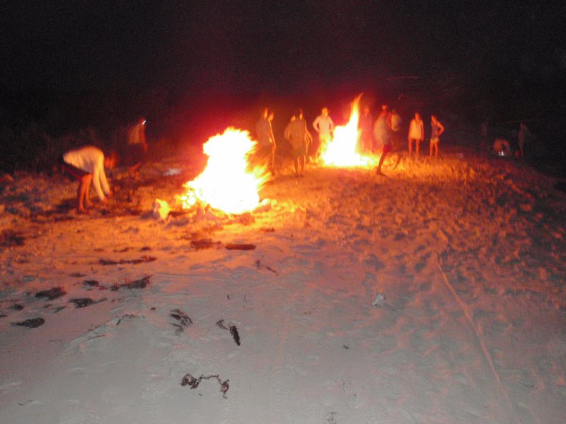 Bonfires on the beach