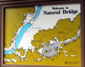 Natural bridge Sign